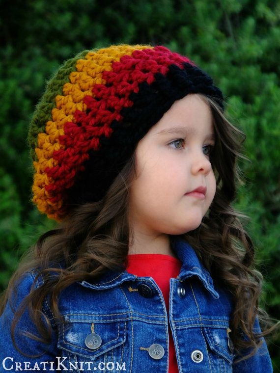 Crochet Pattern The Reggae Rasta Slouchy Baby Toddler Child Sizes 