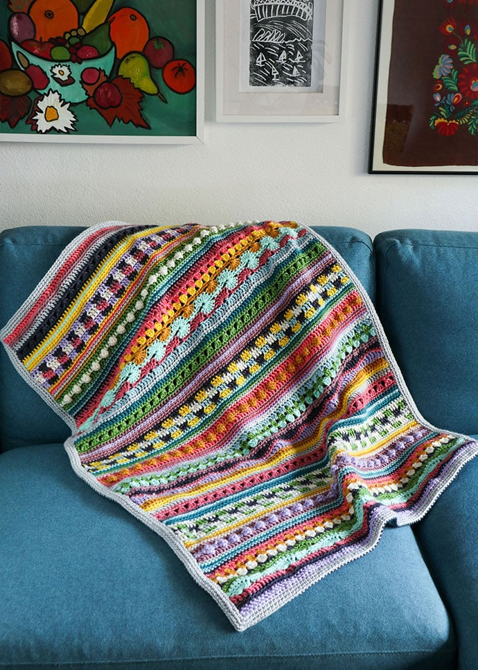 Crochet Sampler Baby Blanket Pattern Atelier yuwa ciao jp