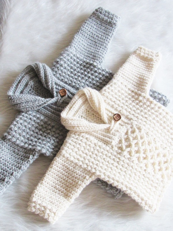 Crochet Sweater Pattern For Baby And Toddler 0 3 Months To Etsy