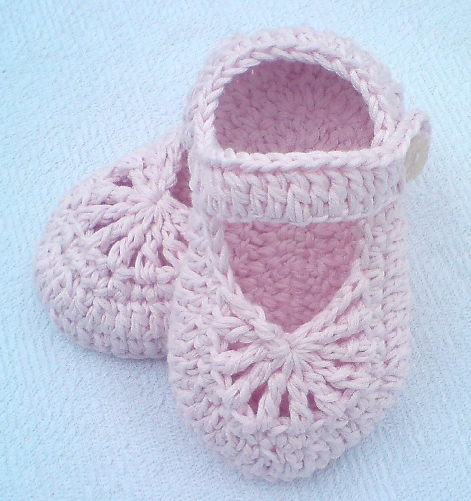 Crocheted Baby Girl Shoes Crochet Pattern By Luba Davies Crochet Baby 
