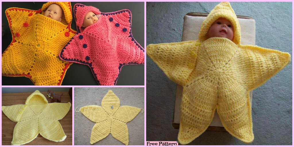 Cute Crochet Baby Star Bunting Free Pattern DIY 4 EVER