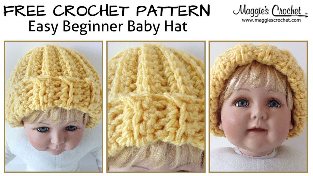 Easy Beginner Baby Hat Free Crochet Pattern Right Handed YouTube