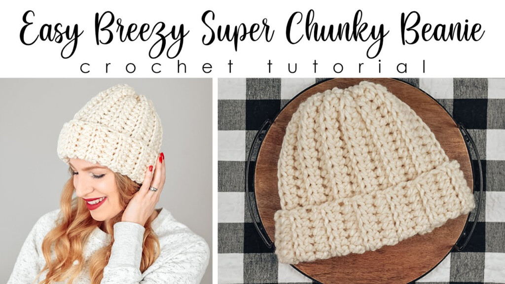 Easy Breezy Super Chunky Beanie Beginner Crochet Beanie Tutorial 30 