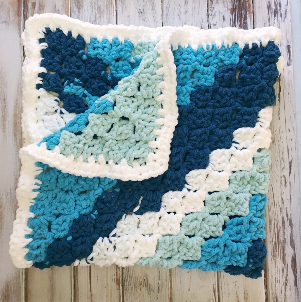 Easy C2C Striped Baby Blanket Free Crochet Pattern Love Life Yarn 