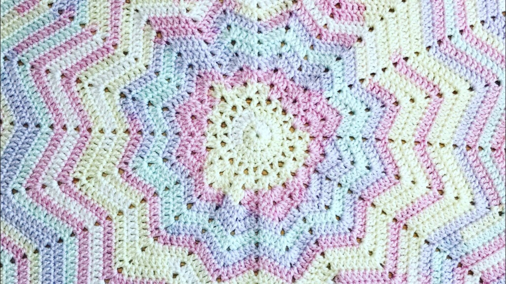 EASY CROCHET 12 Point Star Baby Blanket Security Blanket YouTube