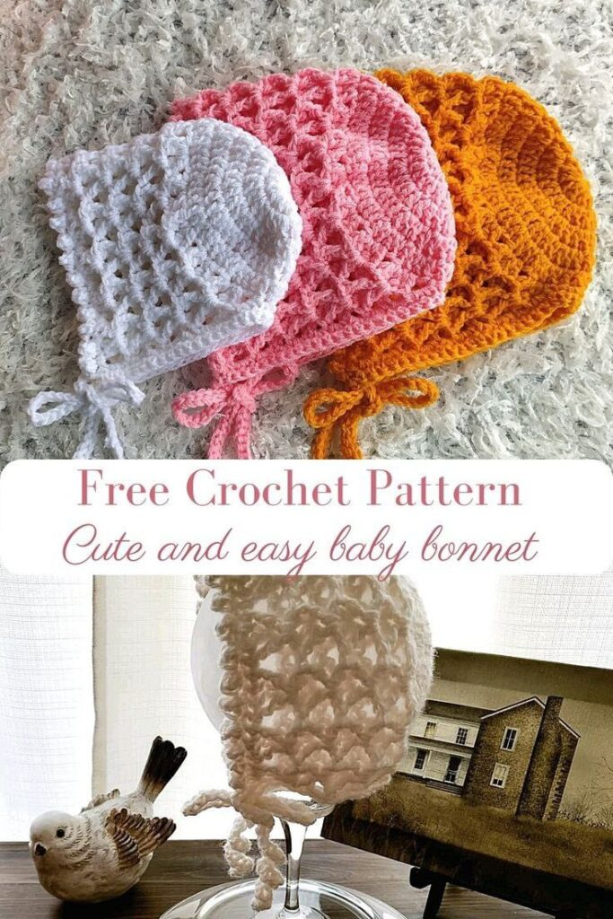 Easy Crochet Baby Bonnet Free Pattern Toyslab Creations
