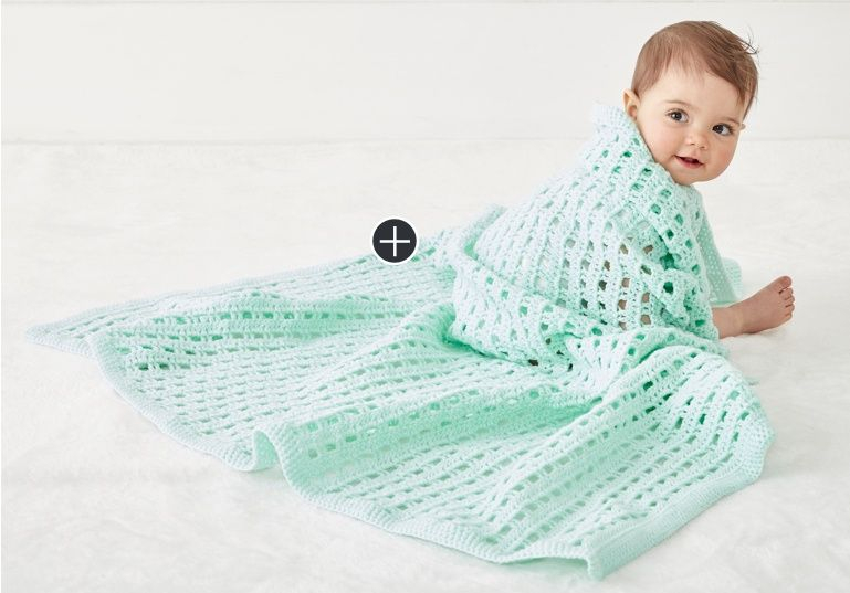 Easy Crochet Happy Baby Blanket Crochet Baby Cocoon Bernat Baby 