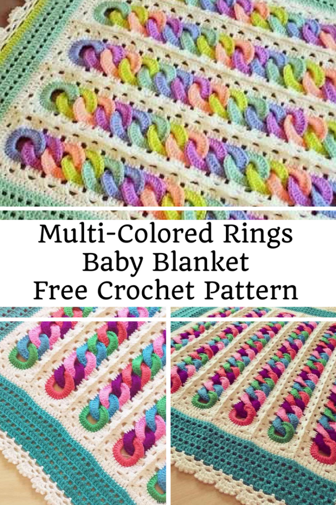 Fabulous Multi Colored Rings Baby Blanket Free Crochet Pattern Knit 
