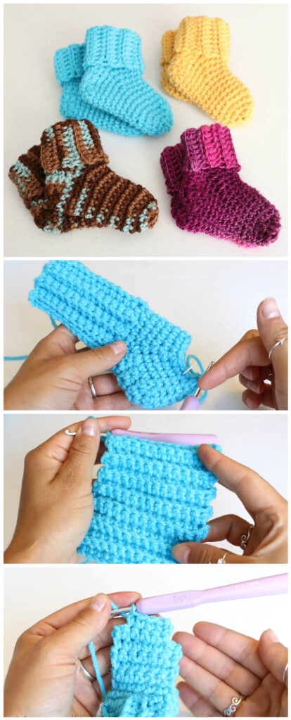 Fast And Easy Baby Socks Crochet Tutorial Yarn Hooks