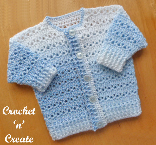 Free Baby Crochet Pattern Button Cardigan Crochet n Create