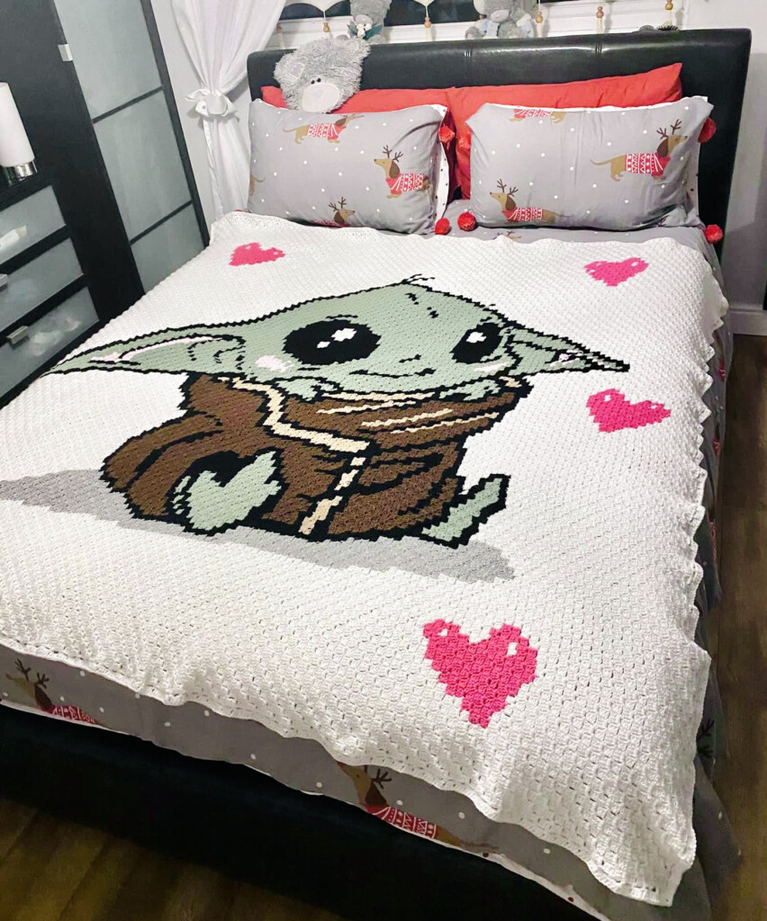 Free Baby Yoda C2C Blanket Pattern Download