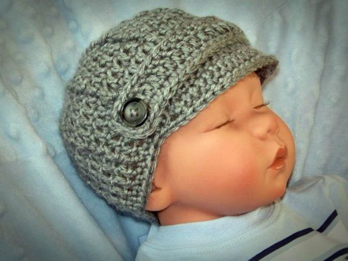 Free Crochet Brimmed Hat Pattern Crochet Baby Boy Hat Crochet 