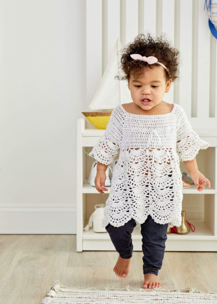 Free Crochet Pattern For A Boho Baby Lace Dress Crochet Kingdom