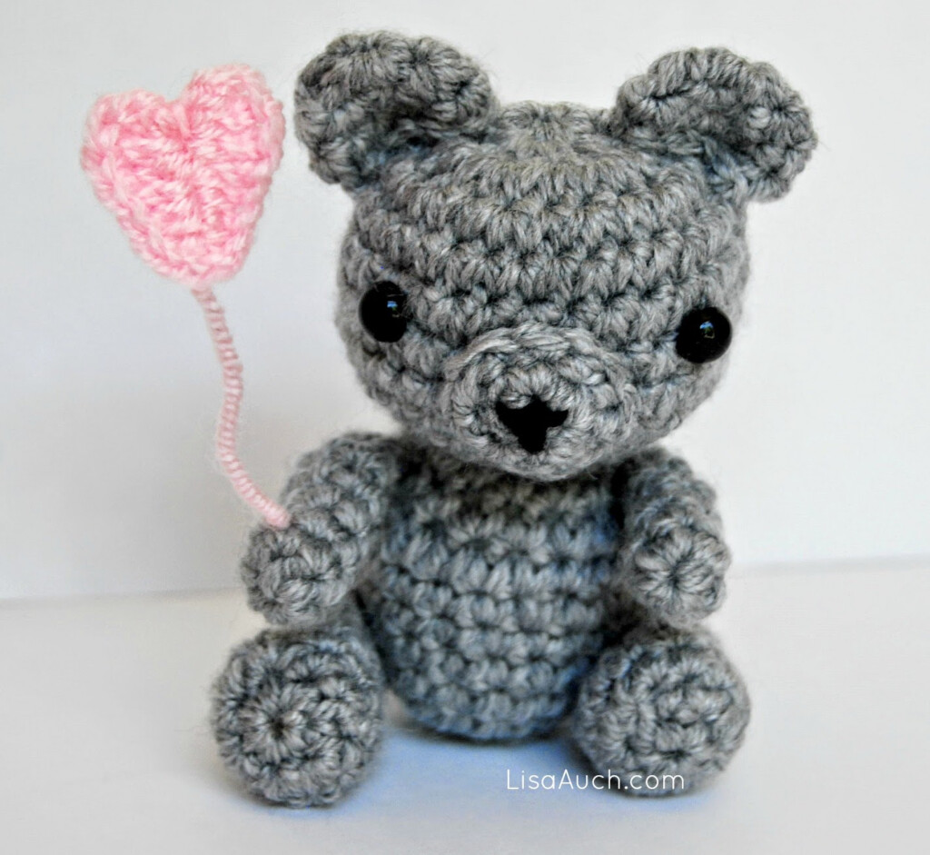 Free Crochet Pattern For A Tiny Teddy Baby Bear Heart Free Amigurumi 