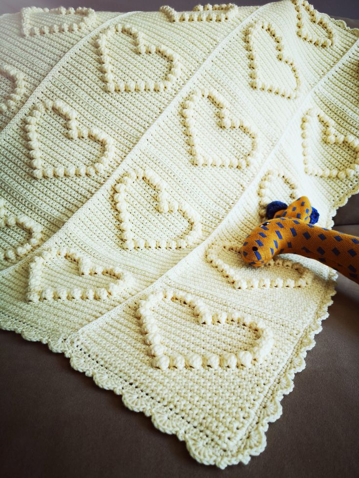 Free Heart Baby Blanket Crochet Pattern Find The Easy Double Crochet 