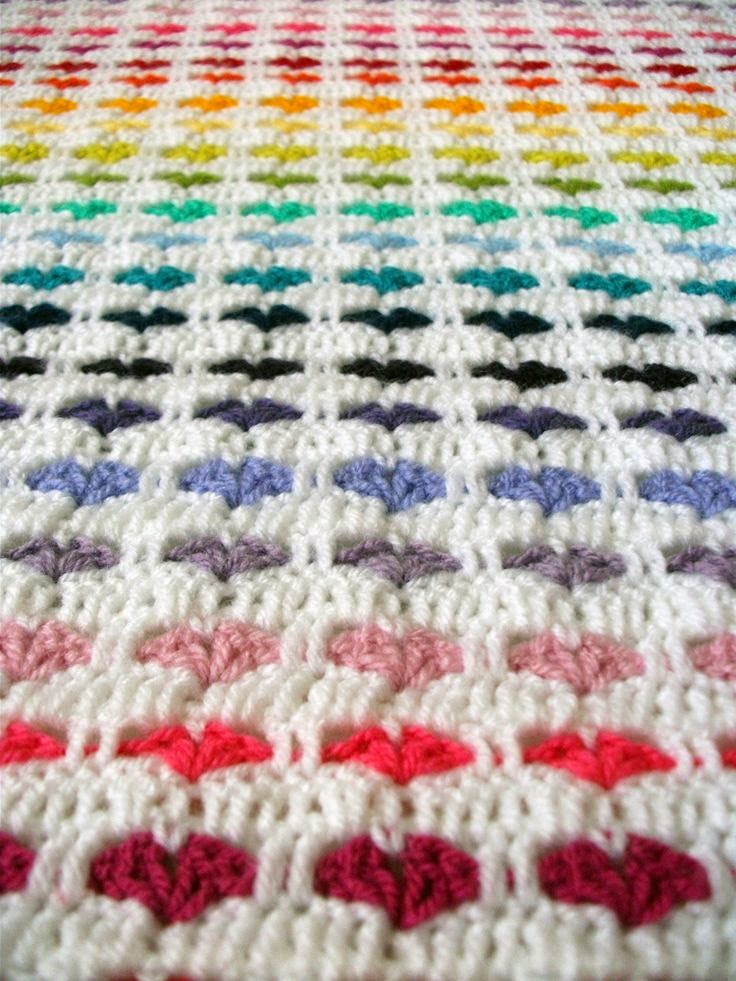 Free Heart Crochet Afghan Pattern Joarf