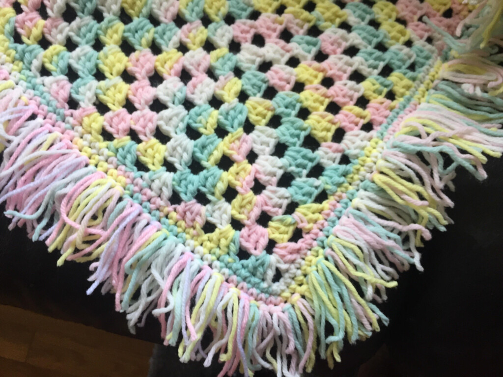 Granny Square Baby Blanket simple Easy Fast R crochet