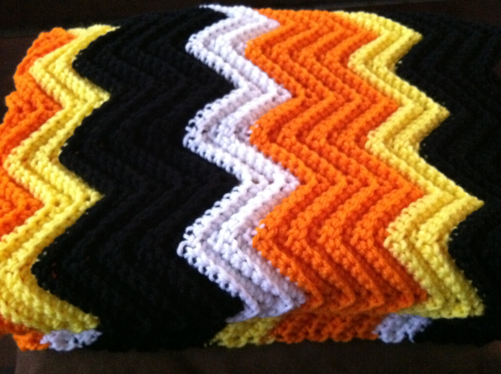 Halloween Crocheted Baby Blanket Ripple Afghan On Luulla