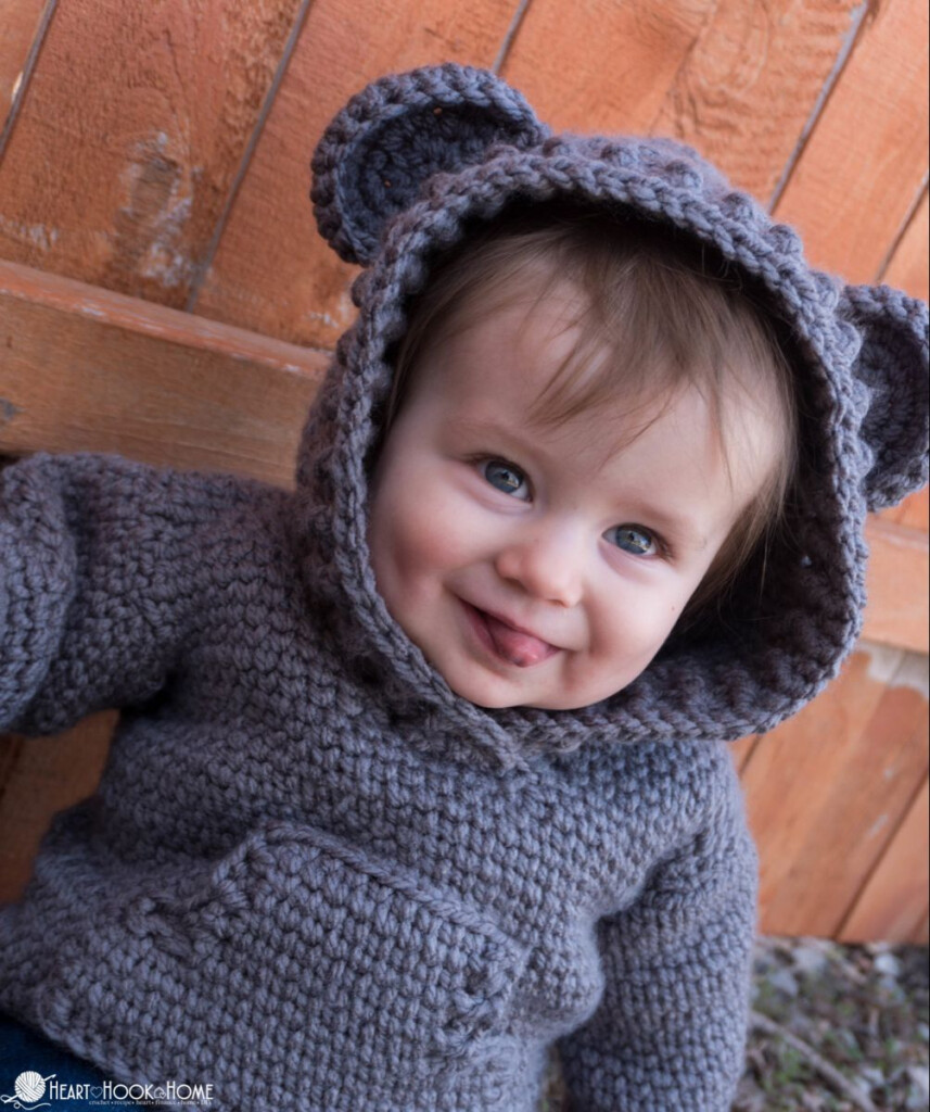Hibernation Hoodie CHILD Sizes Free Crochet Patterns Crochet Baby 