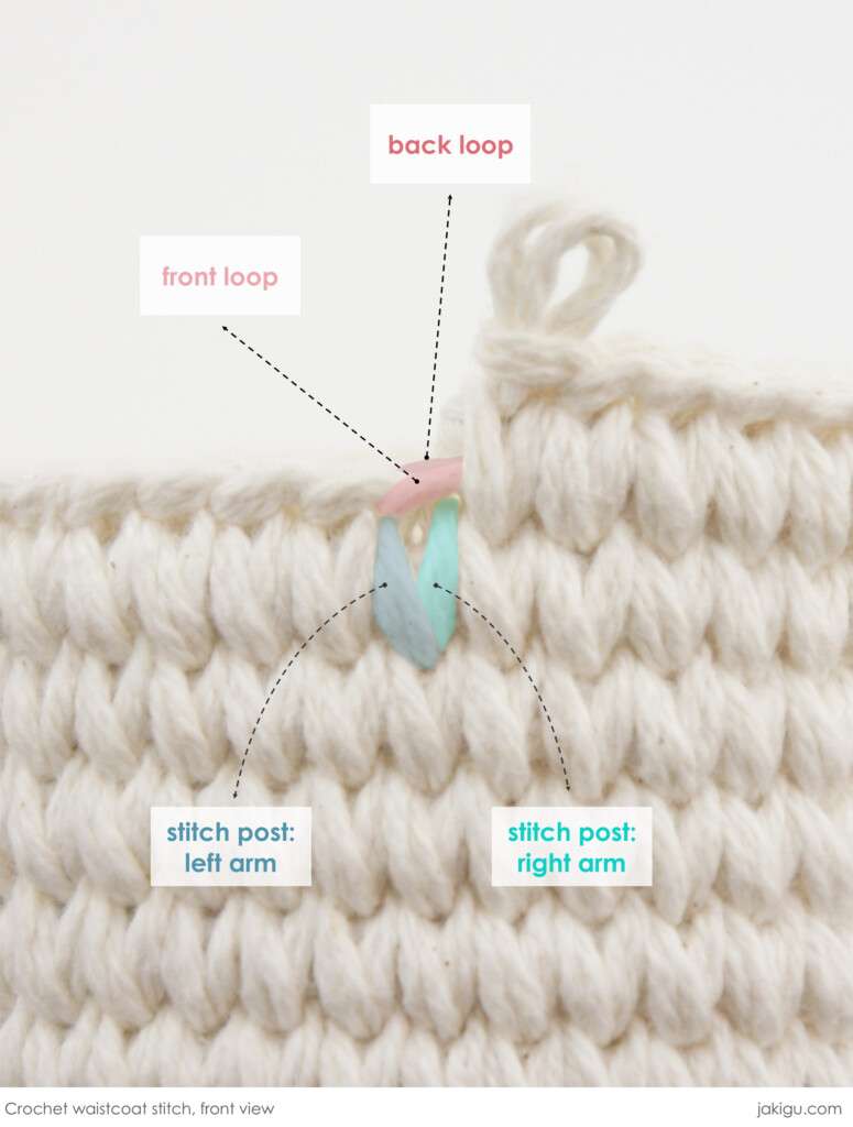 How To Crochet Waistcoat Stitch Video And Photo Tutorial