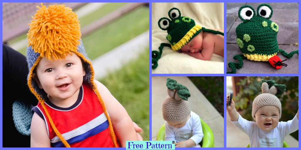 Kids Crochet Funny Hat Free Patterns DIY 4 EVER