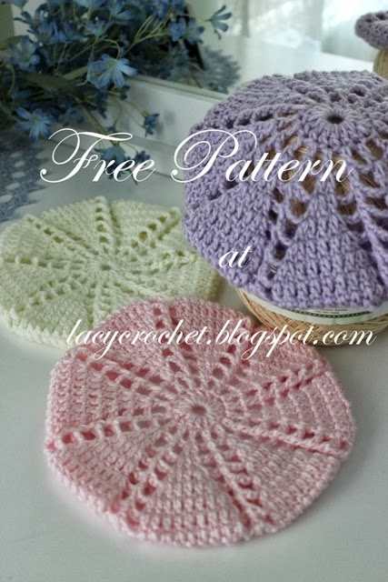 Lacy Crochet Baby Toddler Berets Free Crochet Pattern