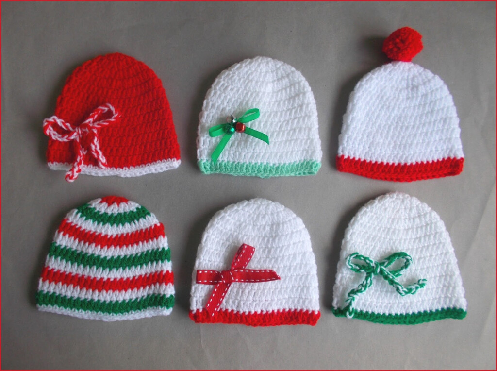 Marianna s Lazy Daisy Days Crochet Christmas Baby Hats
