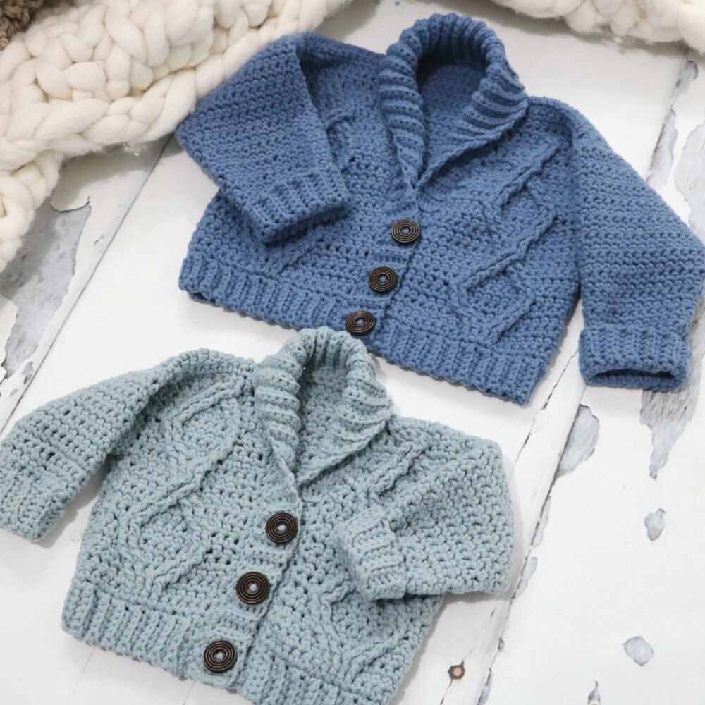 Modern Baby Cabled Cardigan Crochet Pattern By MJsOffTheHook In 2021 