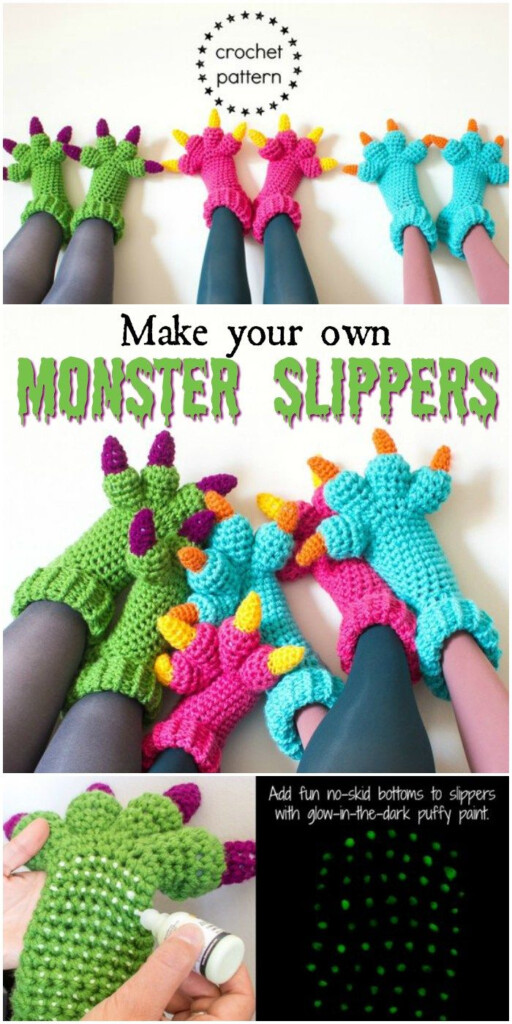 Monster Amigurumi Crochet Slippers Monster Slippers Crochet Baby