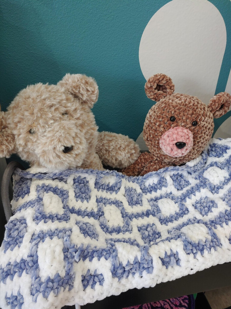 Mosaic Crochet Baby Blanket