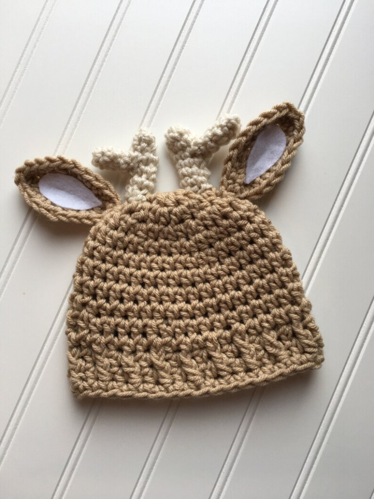 Newborn Deer Antler Hat Crochet Baby Hat Deer Antler Hat Etsy Canada