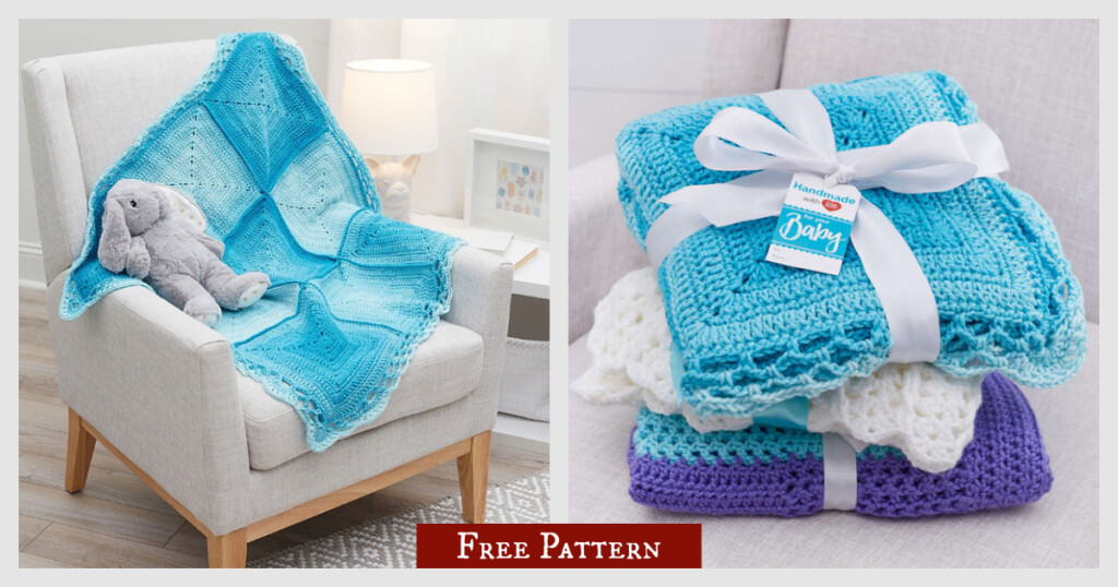 Nine Blocks Baby Blanket Free Crochet Pattern