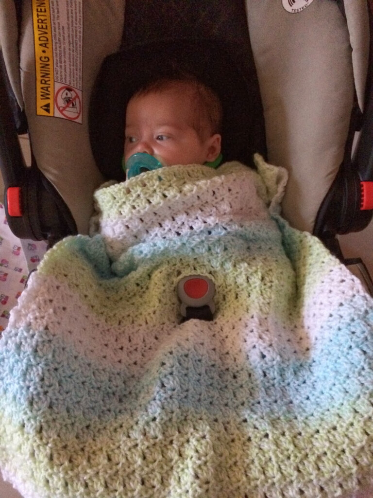 Not My Nana s Crochet Crochet Baby Car Seat Blanket In Primrose 