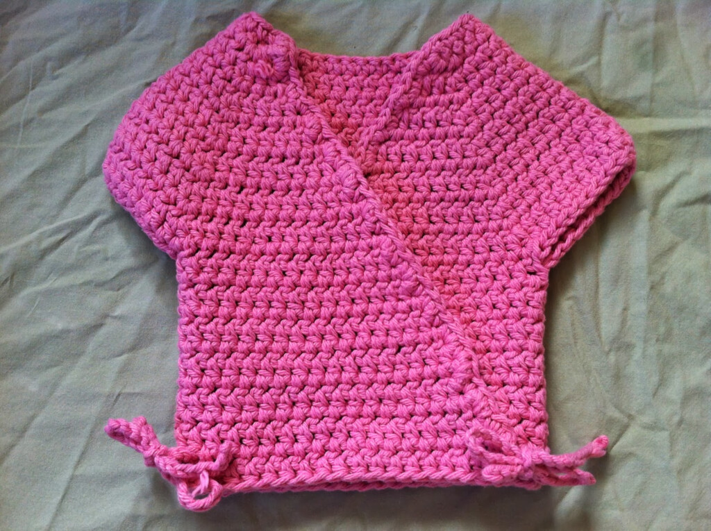 Not My Nana s Crochet Crochet Baby Kimono Wrap Cardigan Free Pattern