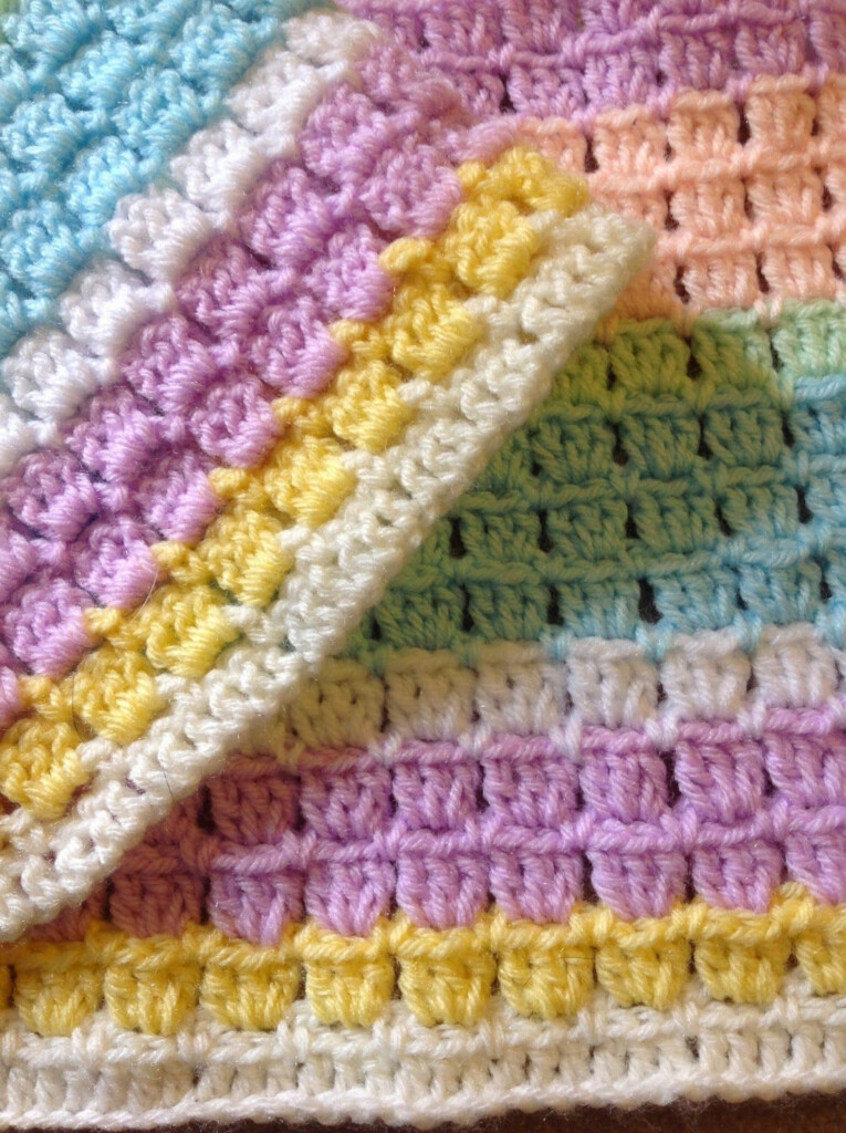 OYA s WORLD Crochet Knitting Crochet BLOCK STITCH Baby Blanket 