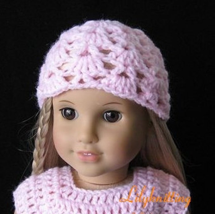 PATTERN In PDF Crocheted Doll Hat beanie For By LilyKnitting