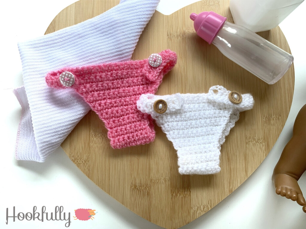 PDF Crochet Pattern Baby Doll Diaper Crochet Pattern Dolls Nappy One 