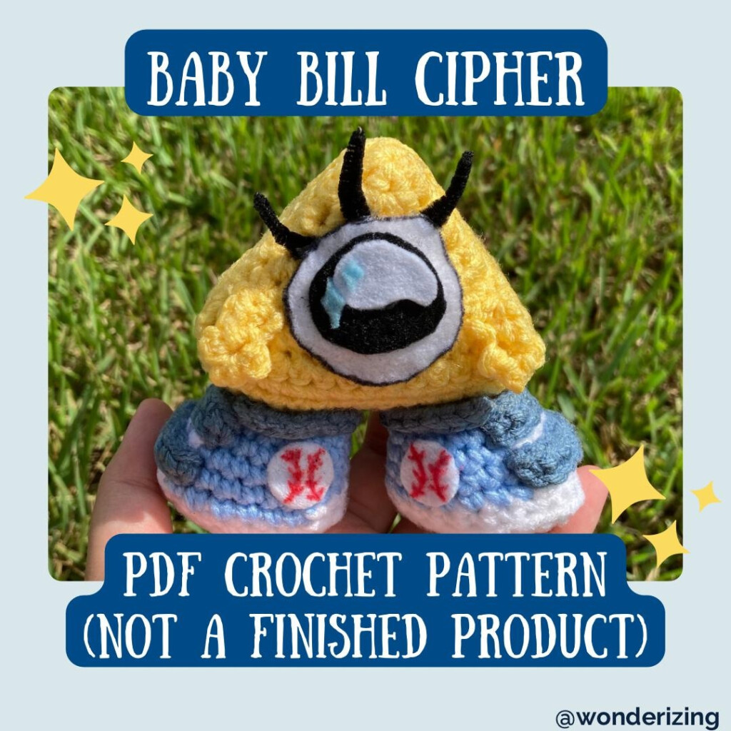 PDF PATTERN Baby Bill Cipher Crochet Plushie Etsy