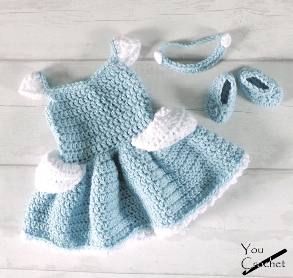 Princess Cinderella Dress Set Crochet Pattern Crochet Baby Costumes 