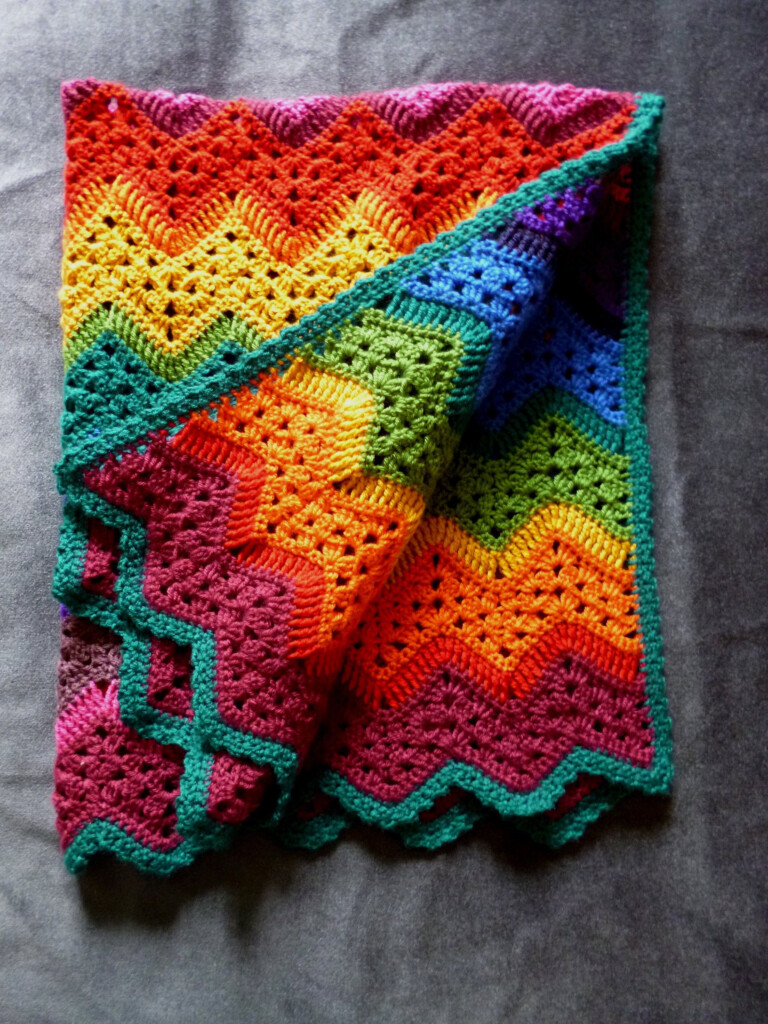 Rainbow Baby Blanket Crochet Pattern Printable Templates Free