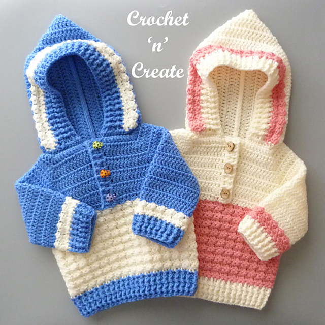 Ravelry Baby Hooded Sweater Pattern By Crochet n Create