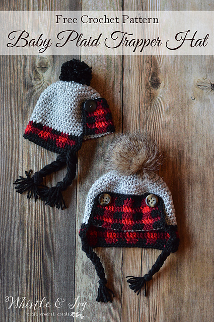 Ravelry Baby Plaid Trapper Hat Pattern By Bethany Dearden