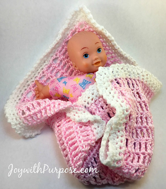 Ravelry Crocheted Baby Doll Blanket Pattern By Mary At JoywithPurpose