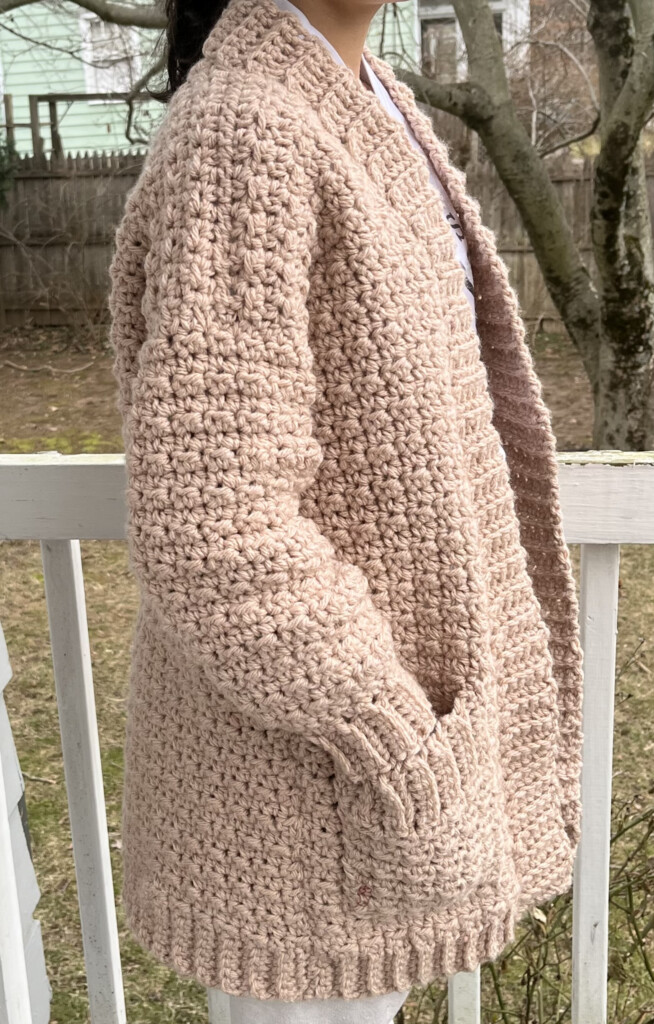 Simple Chunky Cardigan Crochet Pattern The Stitching Scientist