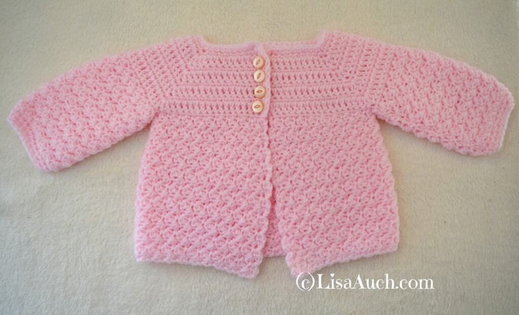 Sweet Sugar Crochet Baby Cardigan Easy Free Pattern
