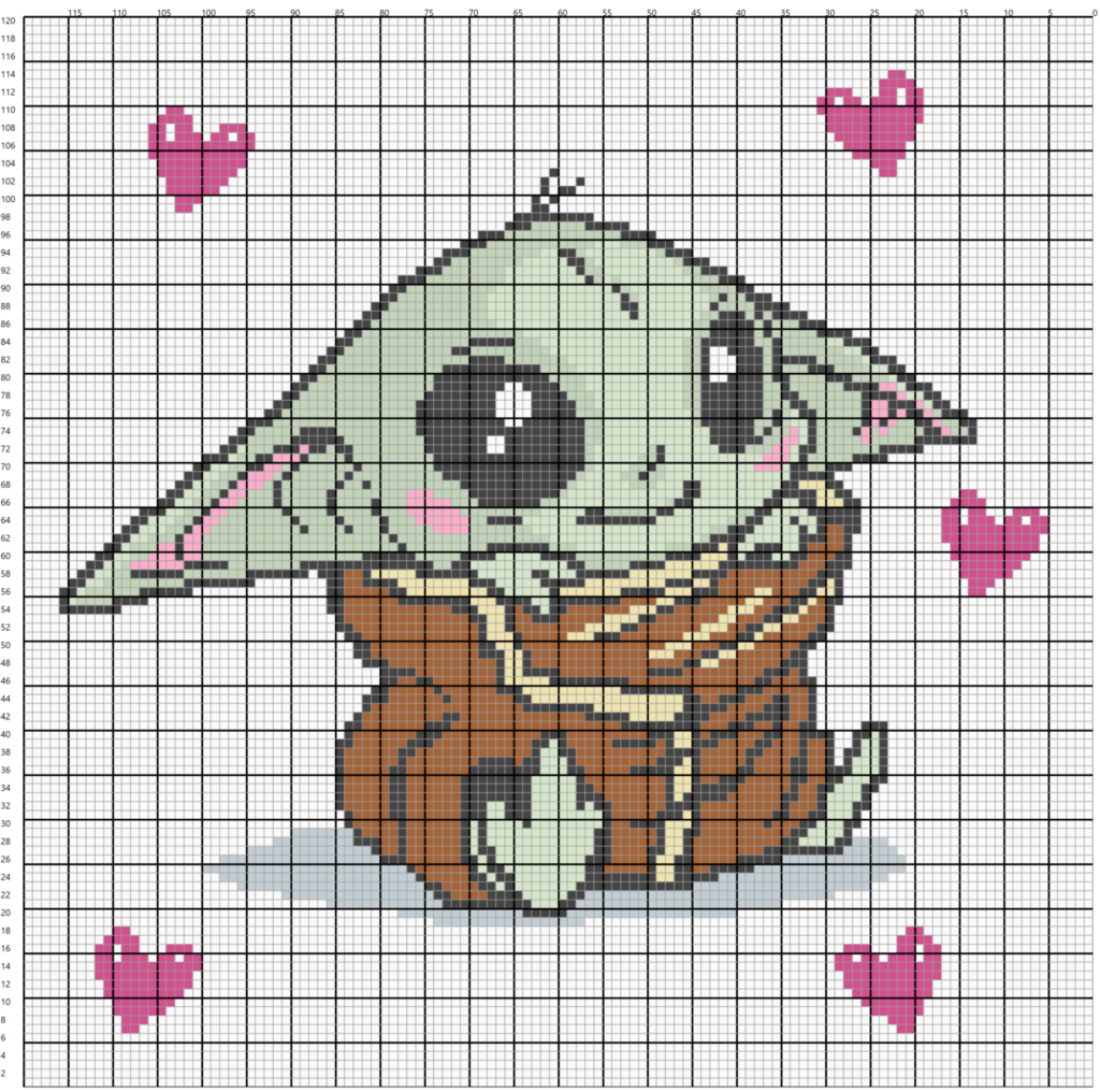 The Child Baby Yoda C2C Crochet Pattern Written Row By Row 