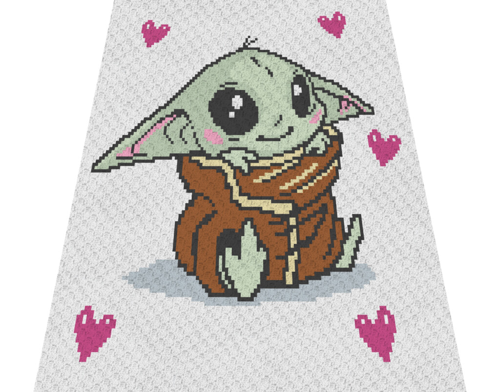 The Child Baby Yoda C2C Crochet Pattern Written Row By Row 