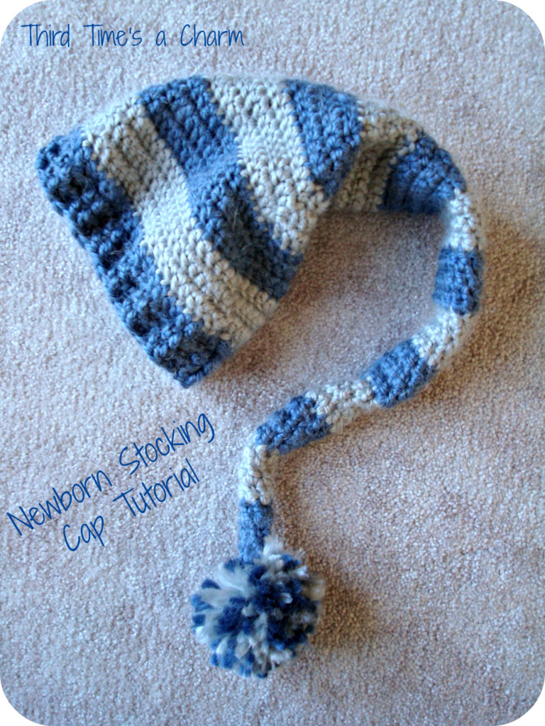 Third Time s A Charm Newborn Stocking Cap Tutorial Crochet 
