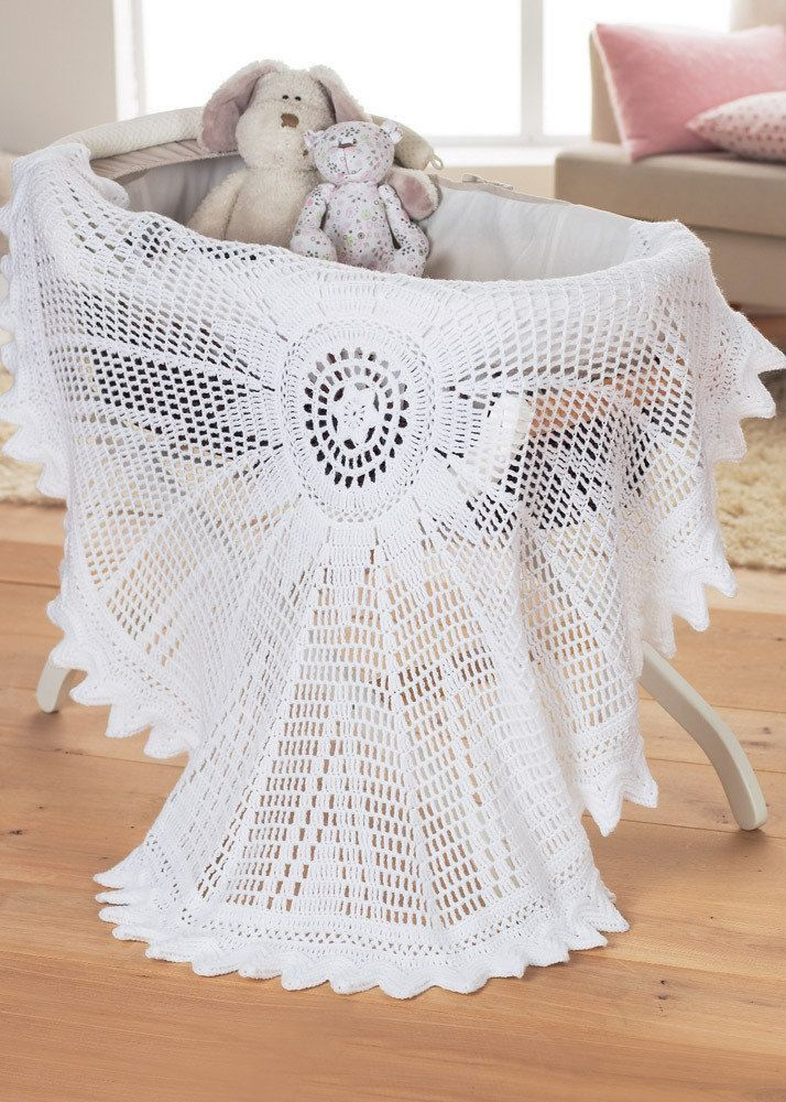 Vintage Circular Shawl Crochet Pattern PDF Classic Baby s Blanket 